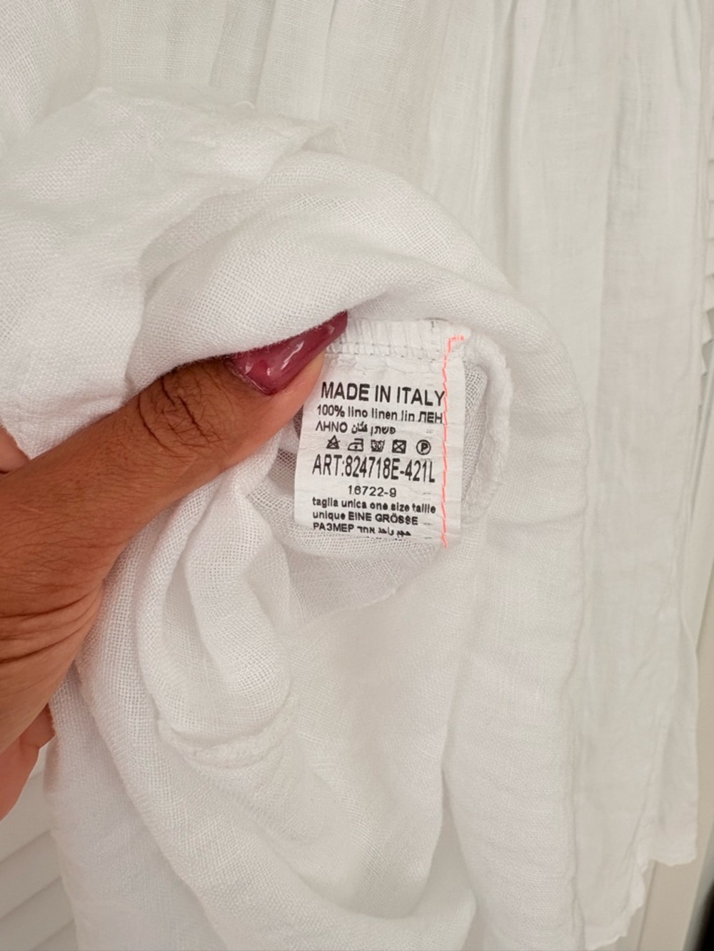 White Linen A-Line long shorts - Picture 3 of 4